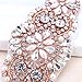 XINFANGXIU Rose Gold Small Beaded Crystal Decorative Patch Rhinestone Applique with Beaded Pearls Embellishments Sew Iron on Hot Fix for Bridal Wedding Dress Sash Belt Garters Headpieces