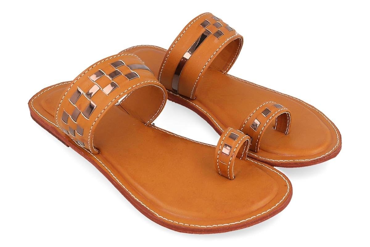 yeomen women's brown slippers