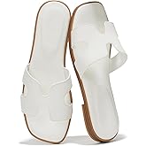 Project Cloud 100% Genuine Leather Sandals for Women 2026 - Fashion Flat Womens Sandals with Memory Foam Insole Slides Sandals Women Footwear - Mules Women's Sandals (Jannel)