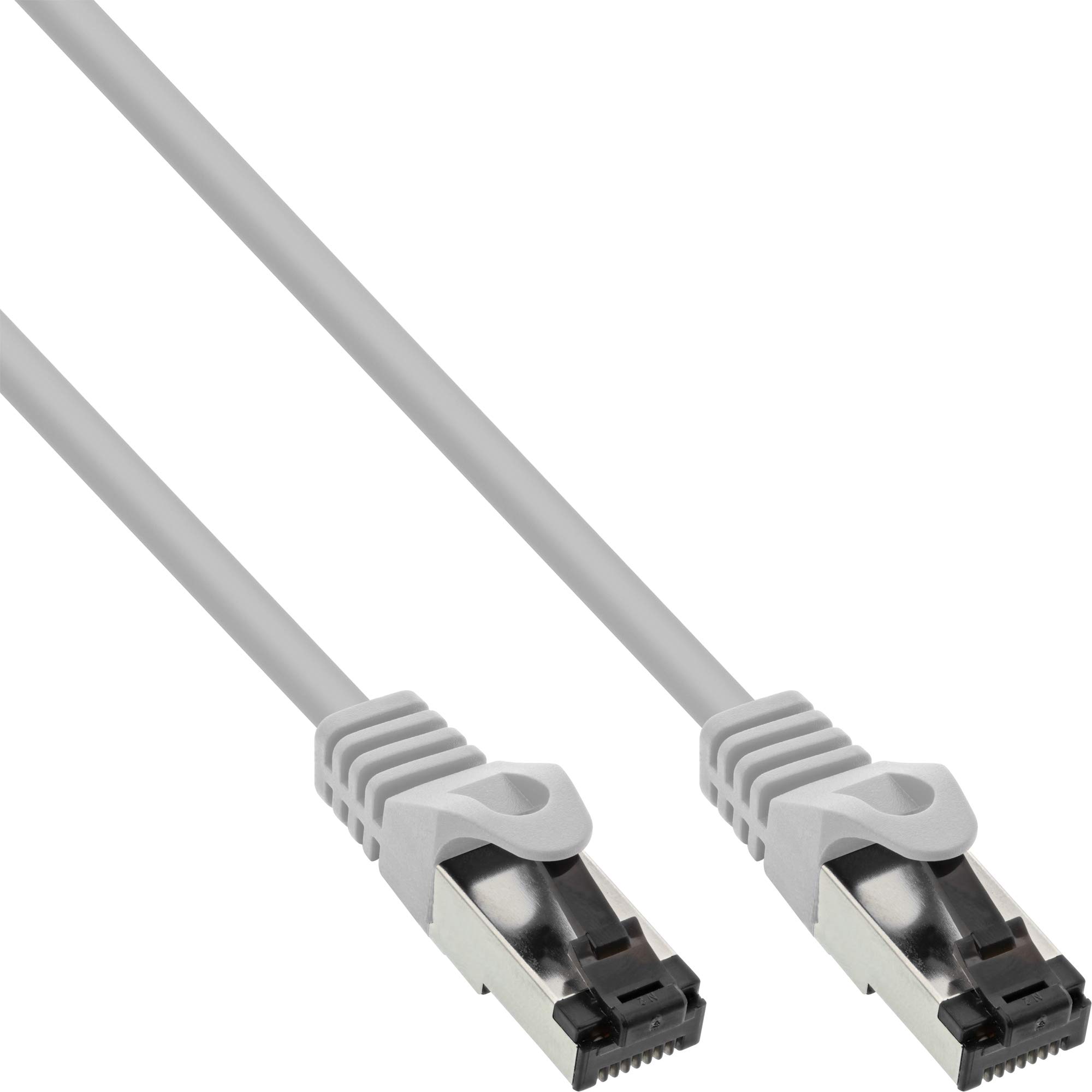 InLine® Patch Cable S/FTP (PiMf), Cat.8.1, 2000 MHz, Halogen Copper, Grey, 0.3 m