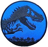 JURASSIC PARK Logo Patch Jurassic World Fallen Kingdom Dinosaur Theme Series New 2018 Movies Embroidered Sew / Iron on Badge DIY Appliques