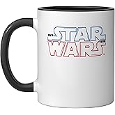 Star Wars Lightsaber Logo Ceramic Mug, Black/White