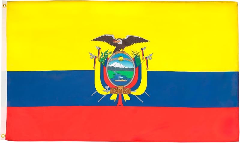 AZ FLAG Ecuador Flag 3x5 Ft 100D Polyester Two Grommets Fade Resistant
