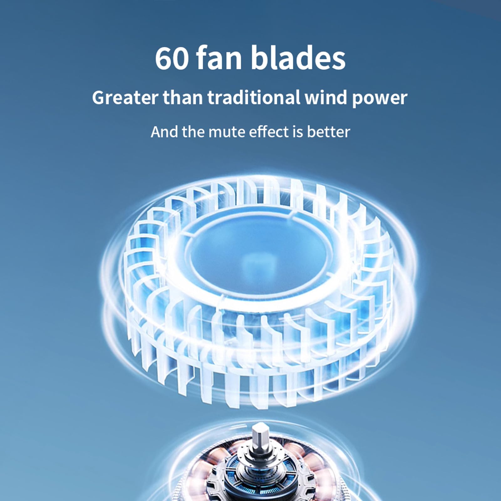 Cowenhey Portable Bladeless Fan, 3 Speed Silent Mini Whirlwind Fan, Hands-Free Wearable with Waist Clip for Office/Travel/Outdoor, USB Rechargeable Personal Cooling (White)