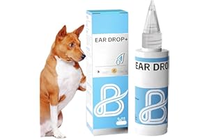 Dog Ear Cleaner, Pets Ear Drops, Ear Infection Treatment, Clean and Deodorize, Keep Ears Clean＆Fresh, Natural Aloe Vera-60ml