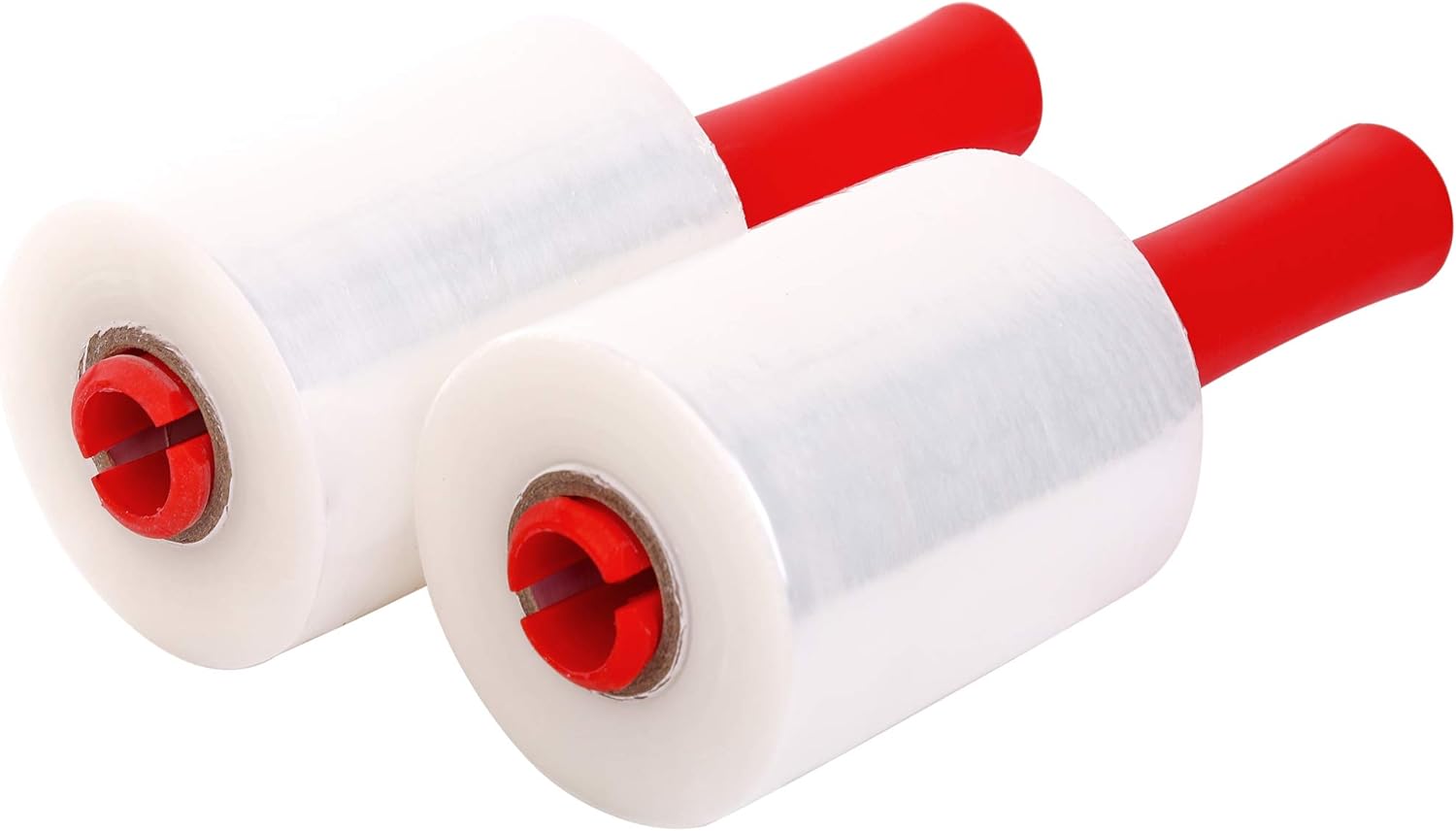 PROMORE Stretch Wrap Roll with Rolling Handle 2PACK 5" X 1000' 80Guage Heavy Duty Moving Supplies Industrial Plastic Wrap for Moving Packing Shrink Self-Adhering Cling Film : Office Products