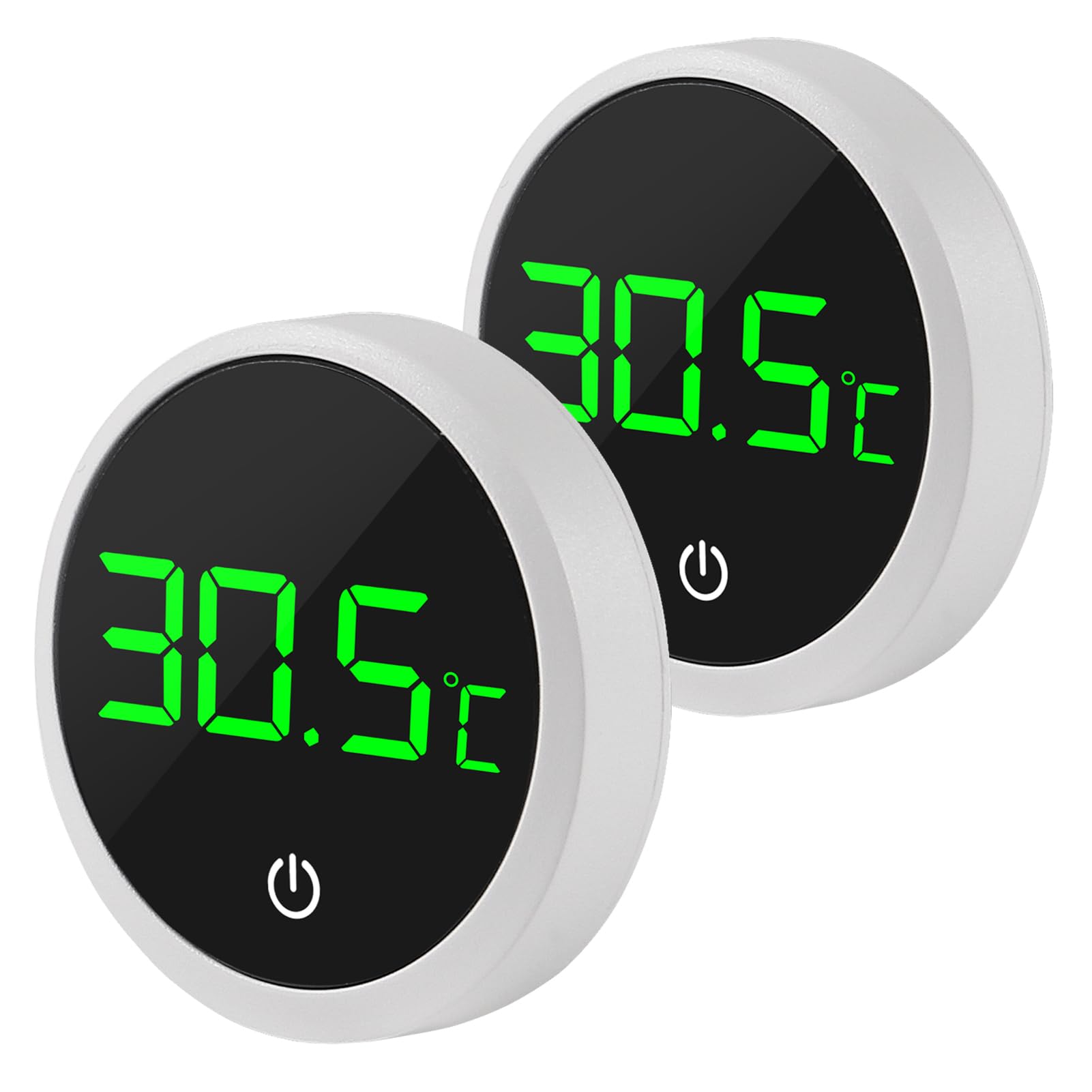 2Pcs Digital Aquarium Thermometer Fish Tank Digital LED Display Thermometer Aquarium Temperature Sensor with LED Touch Screen for Aquarium Glass Containers Plant Reptile Turtle Tank