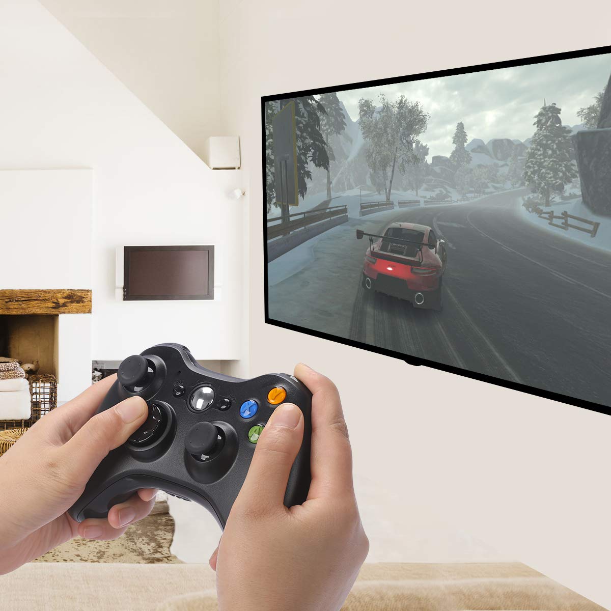 Xbox 360 Wireless Controller, Y Team 2.4GHz Xbox 360 Gamepad Joystick Wireless Controller for Xbox 360 Console and PC Windows 7/8/10 (Black)