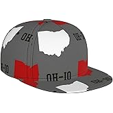 Ohio State Gray Baseball Cap for Men Women Classic Snapback Hat Hip Hop Style Flat Bill Brim Adjustable Visor Beach Trucker Hat