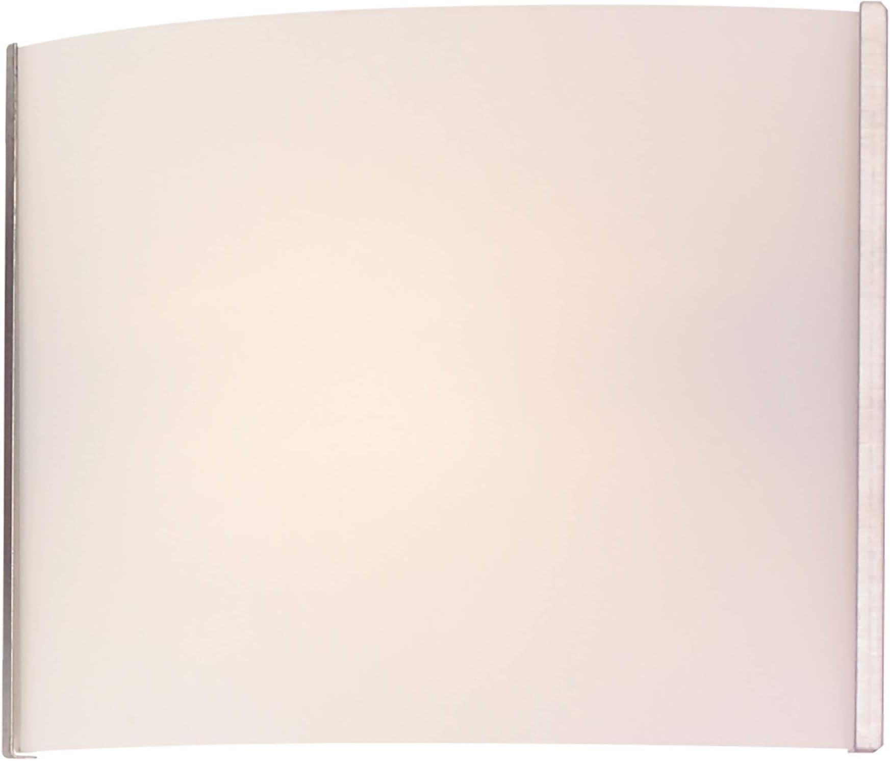 Alico Lighting BV711-10-16 Pannelli 1 w/lamp. White Opal Glass/SS Finish. Vanity Light, 6 x 1 x 8, Stainless Steel