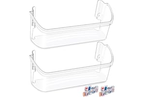 ALVAR [2 PACK] UPGRADED 242126602 Refrigerator Door Bin Shelf Replacement For Frigidaire Door Shelf Replacement -LFSS2612TF0 LFSS2612TF4 Frigidaire Door Bin Bottom Shelf Parts 2421266 PS12364199 Shelves