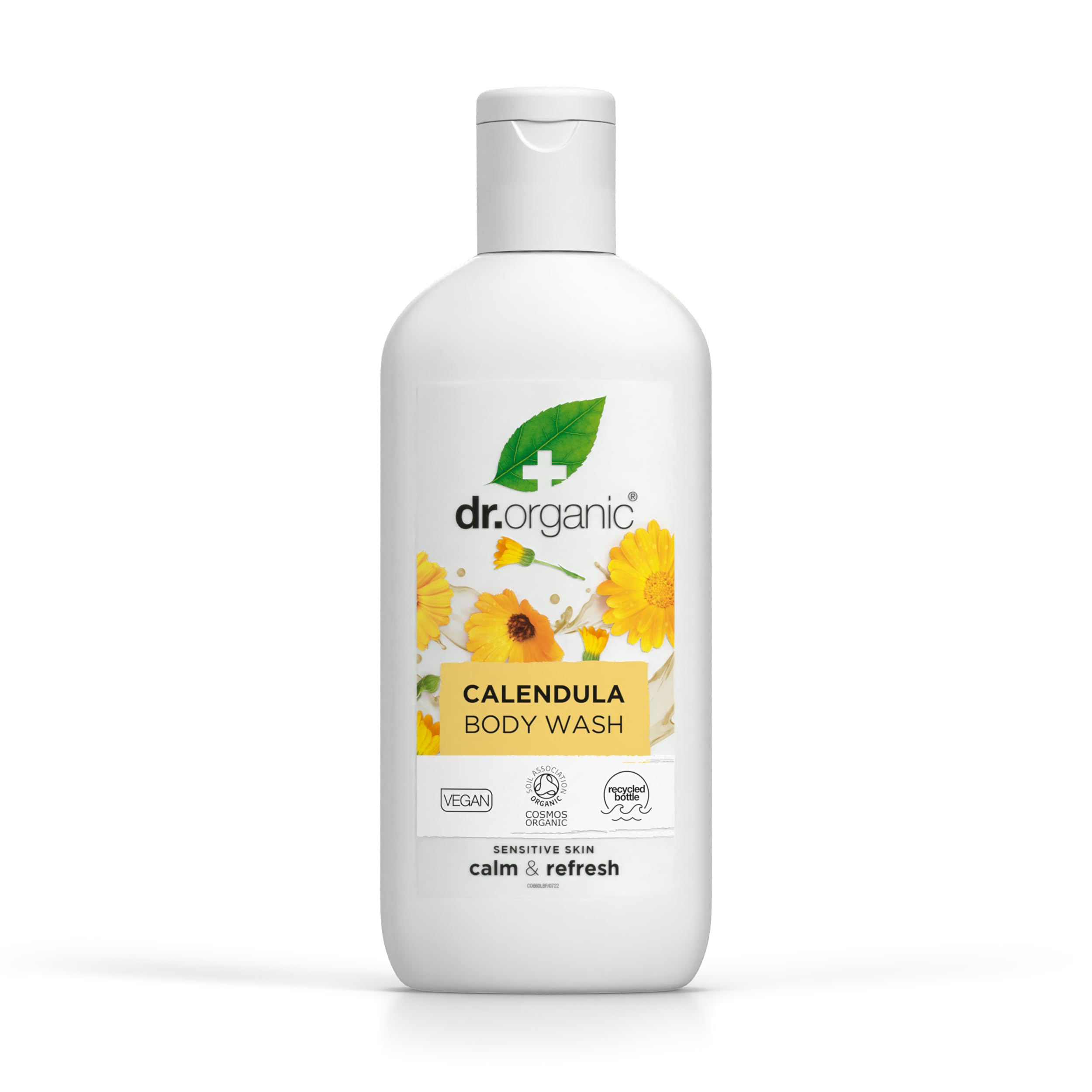Dr Organic Calendula Body Wash, Shower Gel, Sensitive Skin, Mens, Womens, Natural, Vegan, Cruelty-Free, Paraben & SLS-Free, Organic, 250ml, Packaging may vary