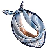 ANDANTINO 100% Pure Mulberry Silk Scarf 35" Large Square Lightweight Headscarf –Women’s Hair Wraps-With Gift Packed