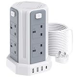 Sameriver Tower Extension Lead 10M 8 AC Outlets 4 USB Ports Surge Protection