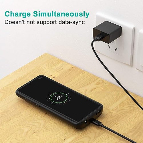 NEWDERY Upgraded Samsung Galaxy S10 Plus Battery Case Qi Wireless