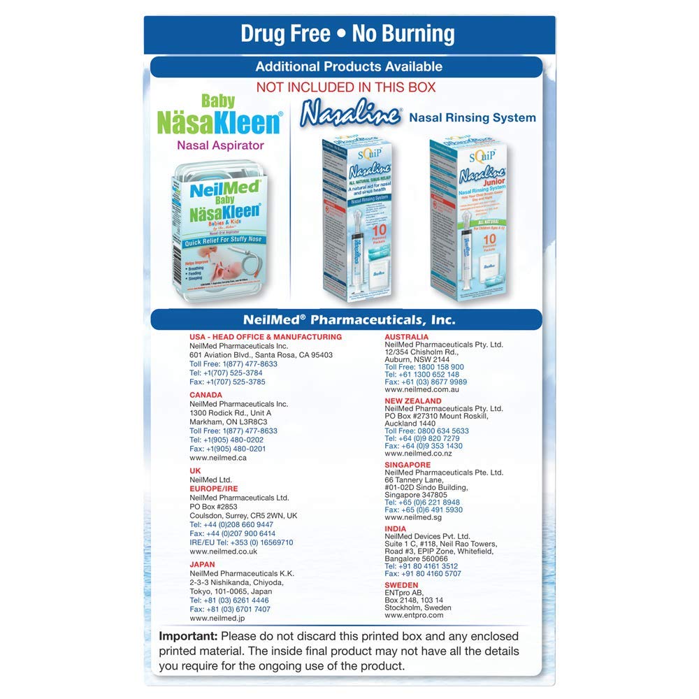Squip Nasaline Salt 50 Pre-mixed saline packets
