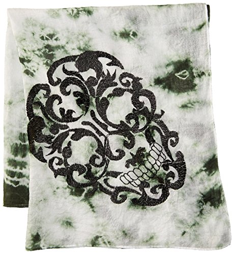 Collection Xiix Women's Tie Dye Skull Embroidery Bandana, Olive, One Size