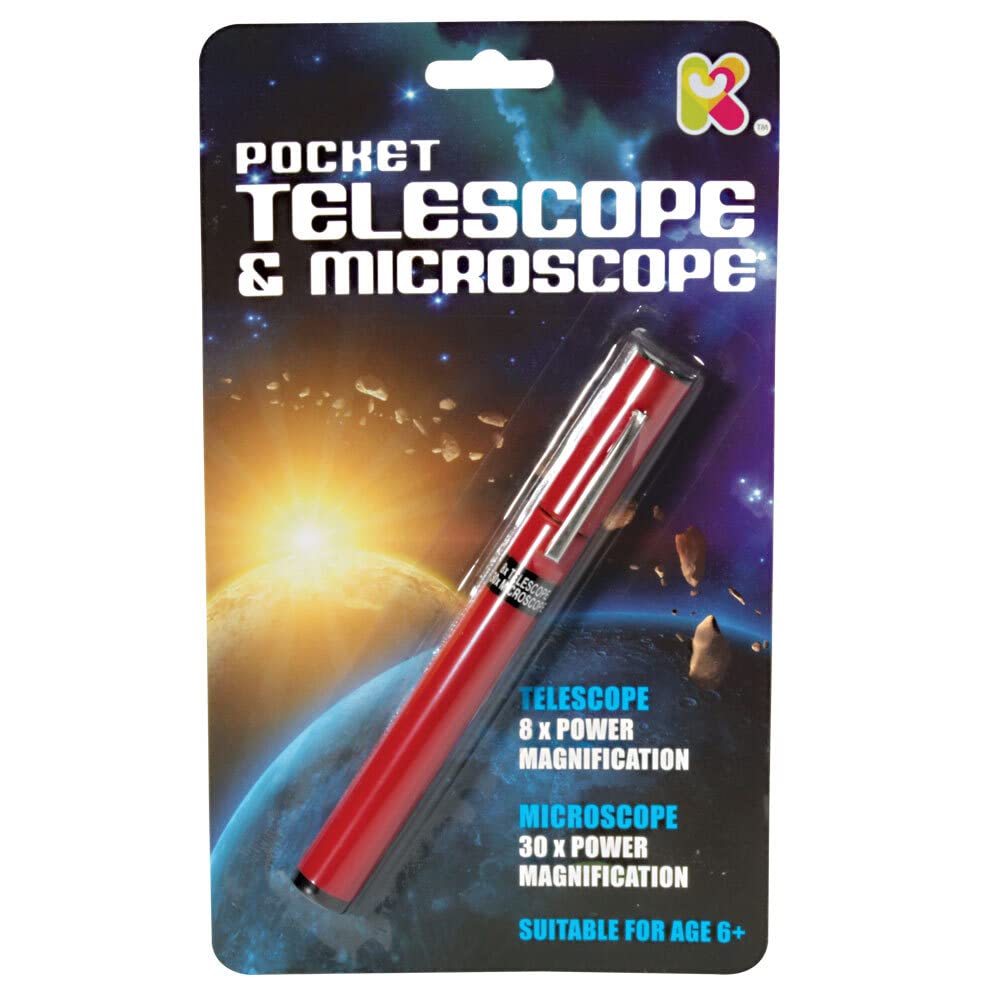 Keycraft POCKET TELESCOPE & MICROSCOPE Mini Spy Gadget Novelty Toy Boys Party Bag Filler