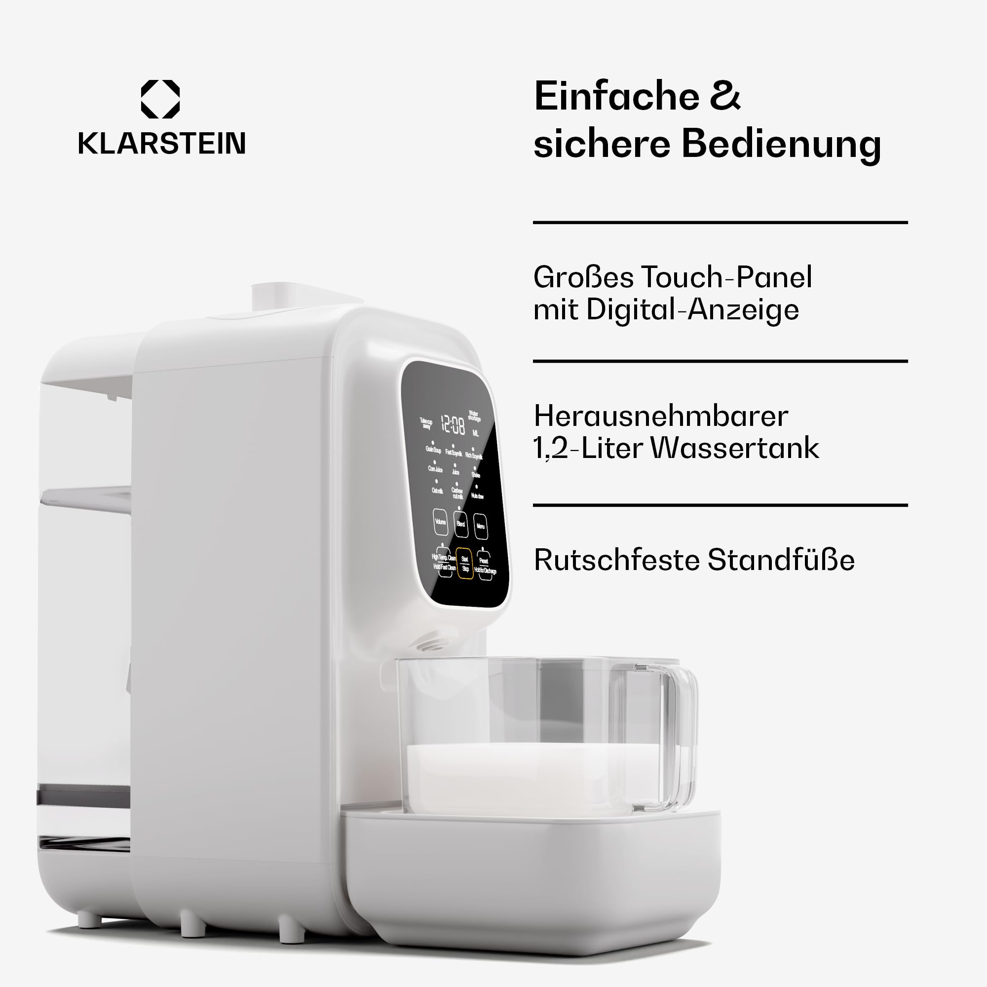 Mua Klarstein Plant Milk Maker, Digital Soy Milk Machine, Soup Maker