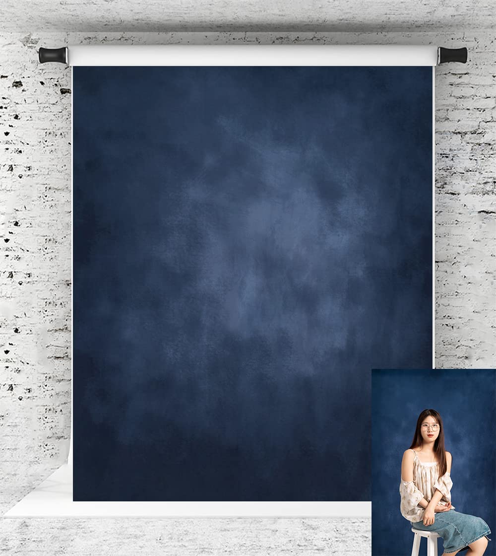 Kate Studio Backdrop Blue Background Portrait Photography Dark Blue Backdrop Microfiber Background Professional Portrait Pictures Photoshoot Props 1.5x2.2m — image 1