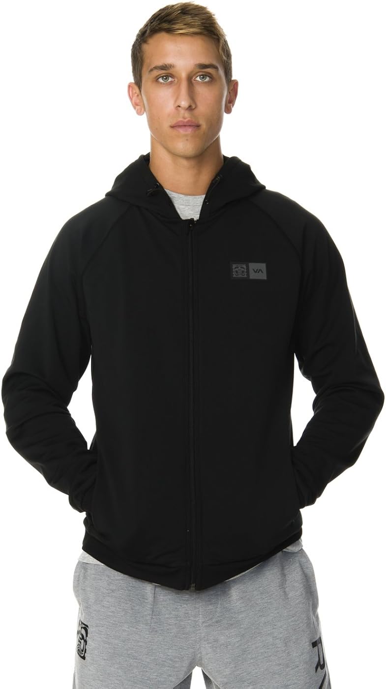 RVCA Men's Bj Trainer Hood, Black, Small: Clothing