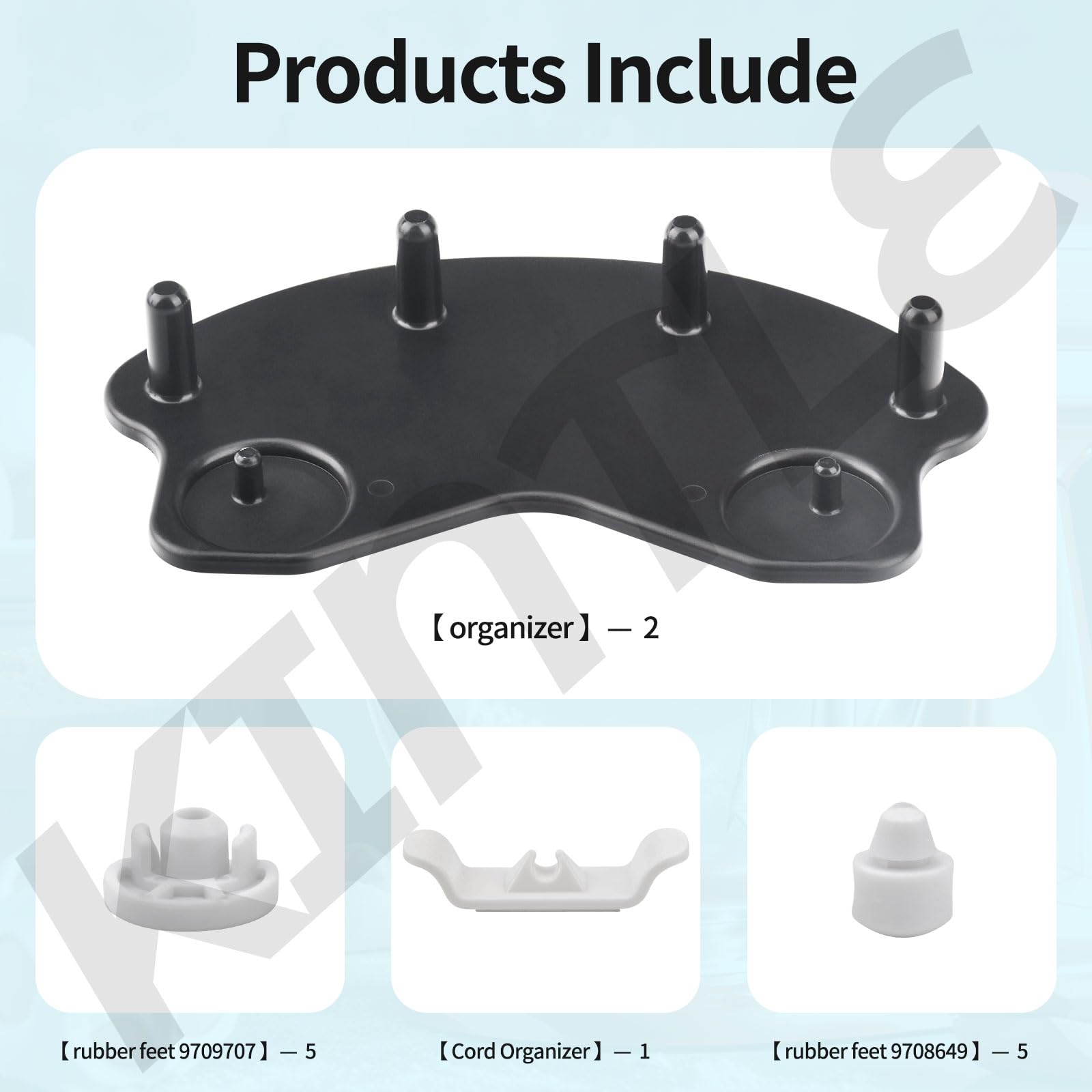 Stand Mixer Attachment Holders/Base Accessories Cradle - Compatible With Kitchenaid Mixer Organizer for 4.5QT/5QT/6QT, Equipped With Rubber Feet (Durable Plastic)