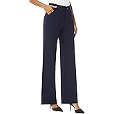 iChosy Womens High Waist Wide Straight Leg Trousers Casual Slacks Dress Pants with Pockets