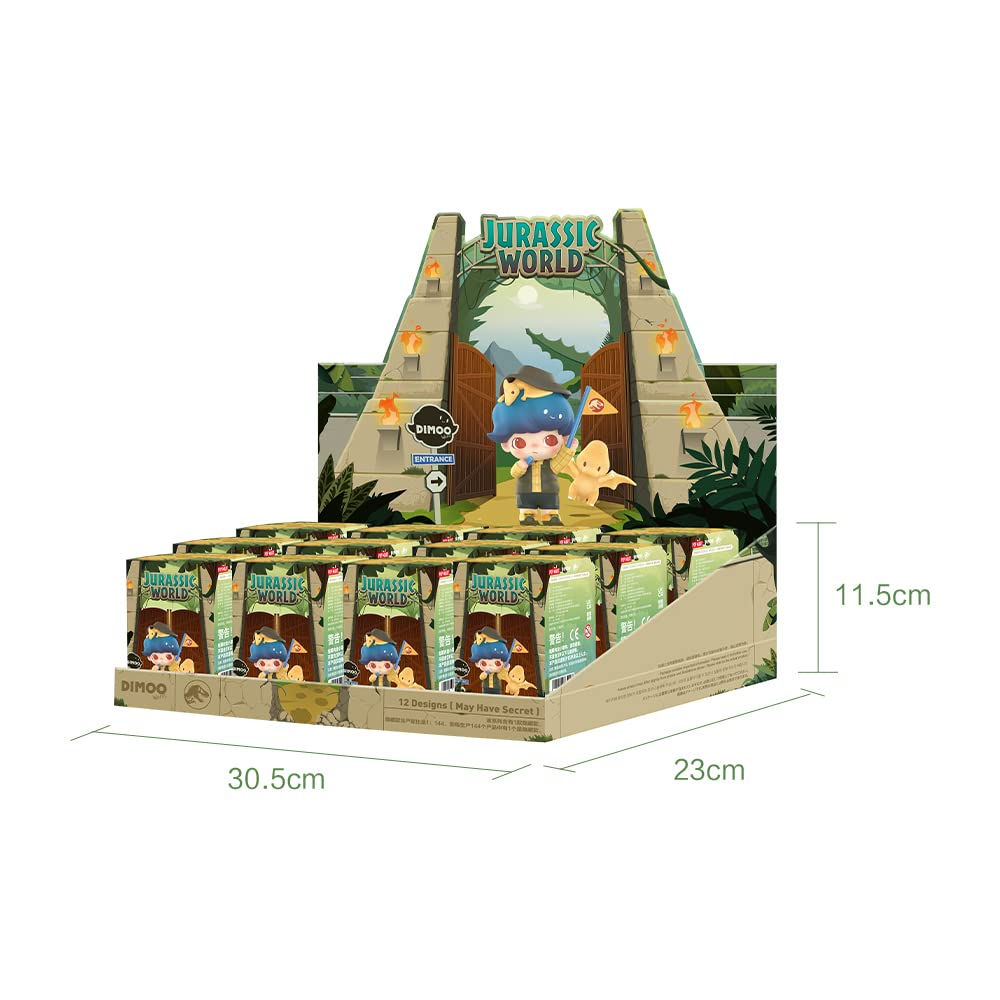 POP MART DIMOO Jurassic World Blind Box Figures, Random Design Toys for Modern Home Decor, Collectible Toy Set for Desk Accessories, 1PC