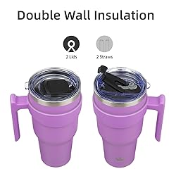 Konokyo 40 oz Tumbler with Handle and 2 Straw 2