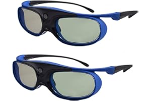 COCAR Active Shutter 3D Glasses Active 3D Glasses 3D TV Projectors 3D Movies Games Active RF 3D Glasses for Sony Epson Toshiba Sharp's RF 3D TV Projector Compatible with TDG-BT500A, SSG-5100GB