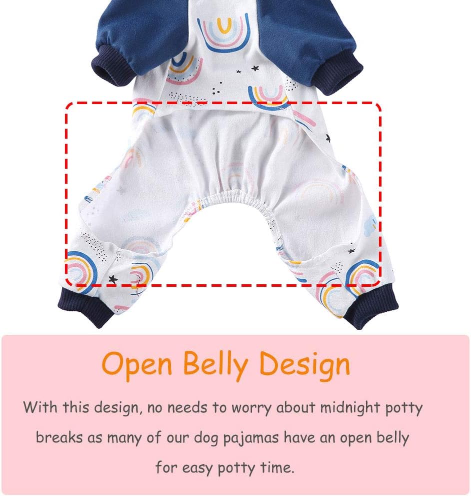 Oncpcare 2 Pack Dog Pajamas, Soft Cotton Dog Nightclothes, Cozy Adorable Shirt Pet Clothes Jumpsuit Pjs Sleepwear for Dogs Puppy Cats - Image 4