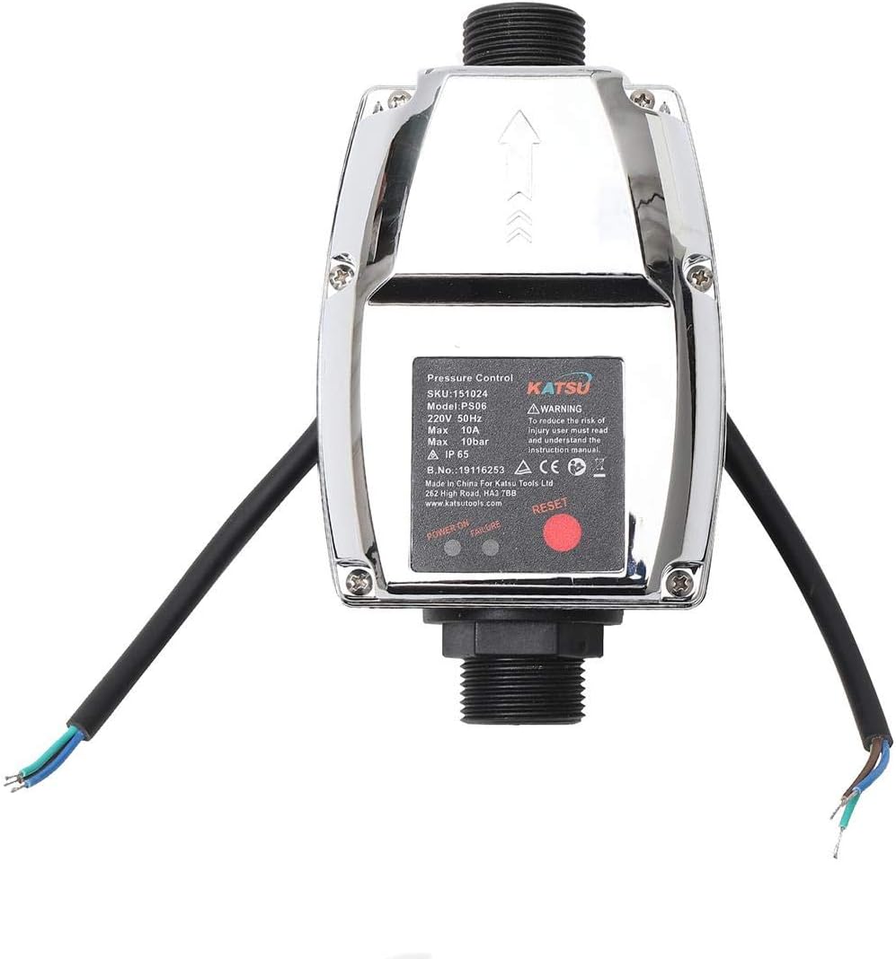 KATSU Tools Automatic Water Pump Pressure Control Switch 220V IP65 Adjustable Electronic Pressure Controller - Image 4