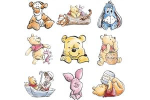 CORODER 9PCS Large Cute Bear Party Supplies, 12 Inches Large Cute Bear Cutouts with Stand for Baby Shower Decorations Cardboard Cutout Prop Party Decor