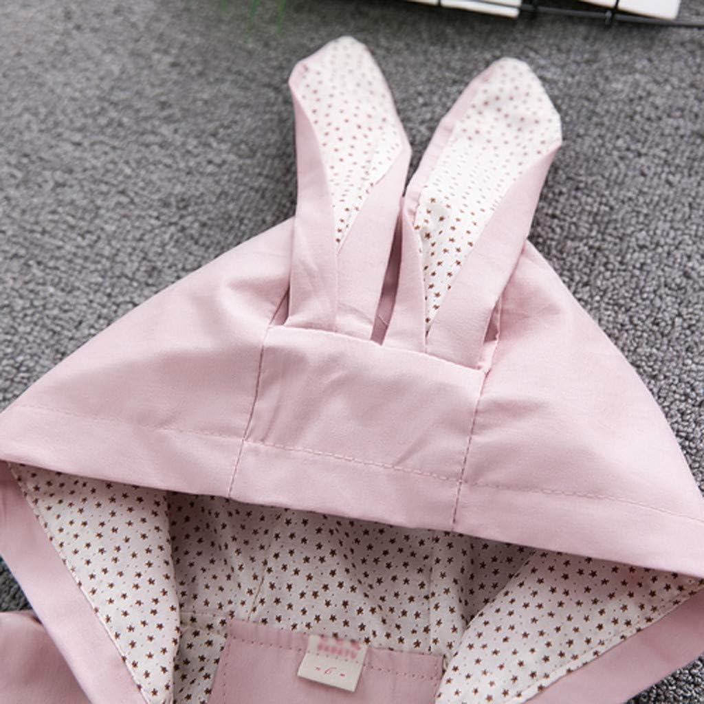Manteau Bebe Fille A Capuche Hiver Chauds A Pois Oreilles De Lapin Couleur Unie Manches Longues Veste La Mode Cartoon Chic Mignon Elegant Pas Cher Coupe Vent 12 Mois 4 Ans Manteaux Vetements Banistreet Com