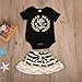 Baby Girl Big &Little Sister Bodysuit Tops Bowknot Striped Skirts Dress Set (0-6 Months, Black-Little Sister)