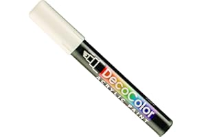 Uchida 315-C-0 Marvy Deco Color Chisel Tip Acrylic Paint Marker, White