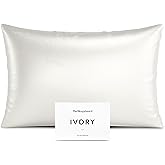 TheSleepGuard Pure Silk Pillowcase [100% 6A Mulberry Silk, 22 Momme] Cooling Silk Pillow Cases for Hair and Skin, Luxury Breathable Bedding, Oeko-Tex Certified, White, Envelope, Standard & Queen Sizes