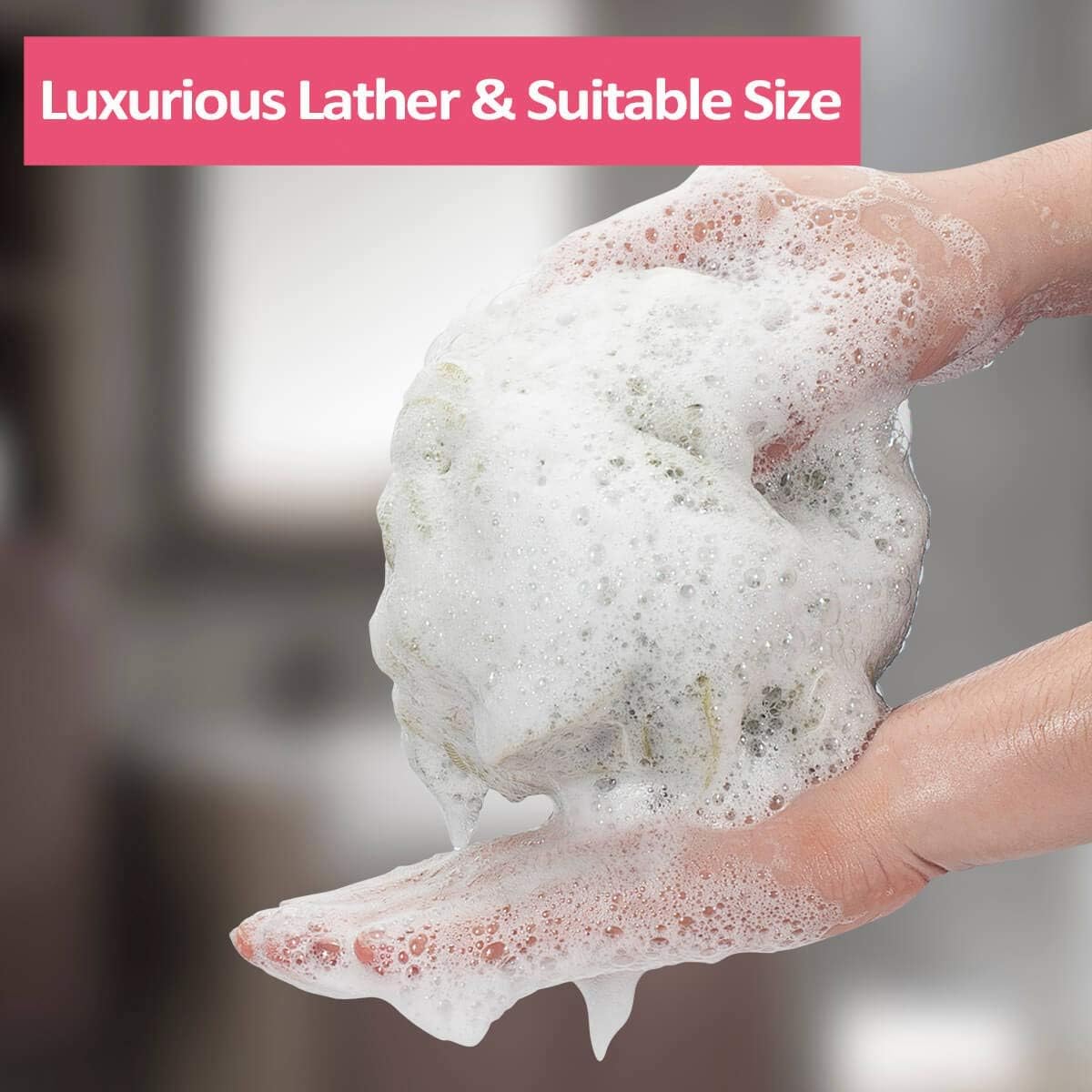 Titanker Bath Loofah Sponge, Shower Sponge Loofahs 60g/pcs Mesh Pouf Soft Body Scrubber Ball, Exfoliating Bath Sponge for Women and Men, Pack of 4, Grey-Pink-ArmyGreen-Green: Health & Personal Care