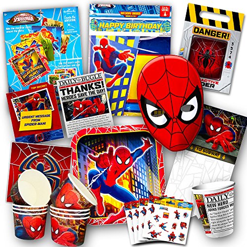 Marvel Spiderman Party Supplies Ultimate Set Party Favors, Birthday