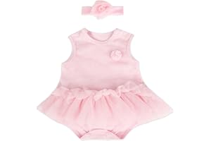 WOOROY Reborn Baby Doll Clothes for 16-20 Inch Reborn Doll Girl Pink Reborn Baby Dolls Outfits Baby Clothing Sets