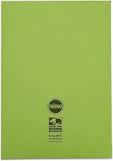 Rhino A4 32 Page 10mm Squares Exercise Book Pack of 10 Light Green view 8
