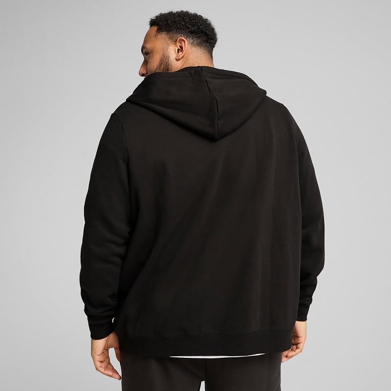 Herren ESS No. 1 Logo Full-Zip Hoodie FL Sweatjacken, Puma Black,
