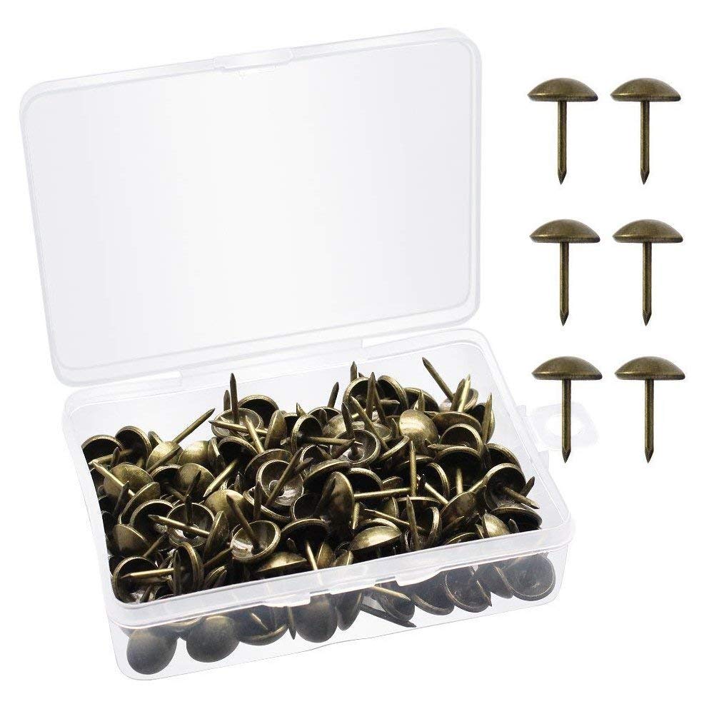 100 Stück Antike Polsternägel Messing - 16x15mm Für Möbel & Deko