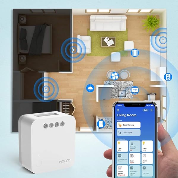 Aqara   ZIgBee Smart Home HomeKit   Mdulo de control nico T1 sin conductor neutro color blanco