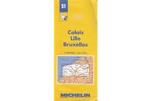 Michelin Detailed Map 51: Calais, Lille, Brussels