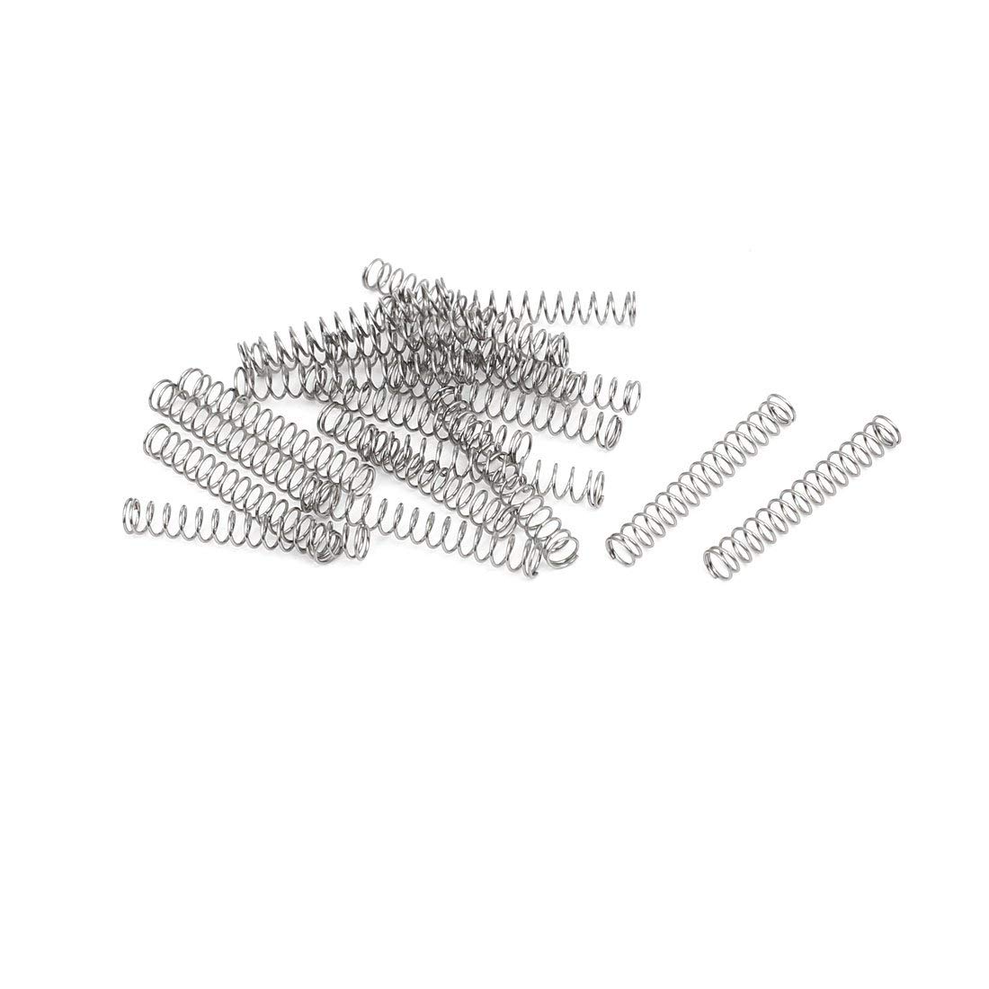 TOP-VIGOR 20Pcs Compression Spring, 3mm OD,0.3mm Wire Size,20mm Free Length Dual Extended Durable Dual Hook Tension Spring for Furniture Screen Doors Repair Projects