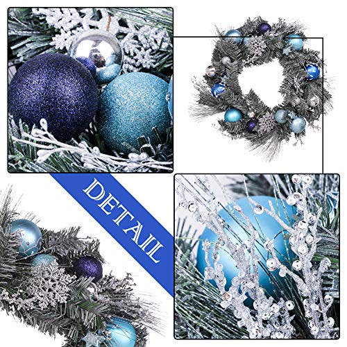 Valery Madelyn Pre Lit 24 Inch Winter Wishes Blue Silver Christmas