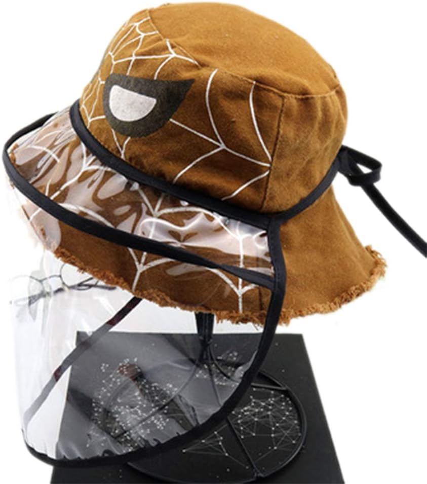 3-13 Years Kids Toddler Baby Boys Girls Anti Spitting Anti-Dust Protective Hat Face Shield Fisherman Sun Hat