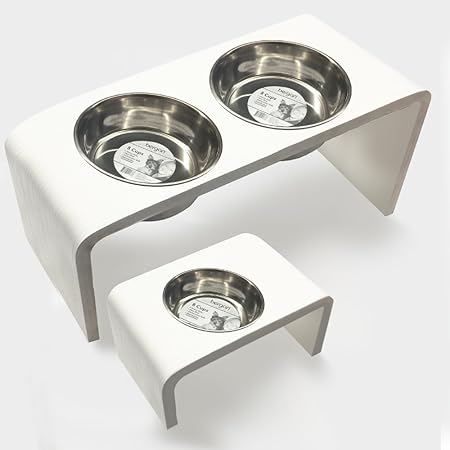 triple cat bowl stand