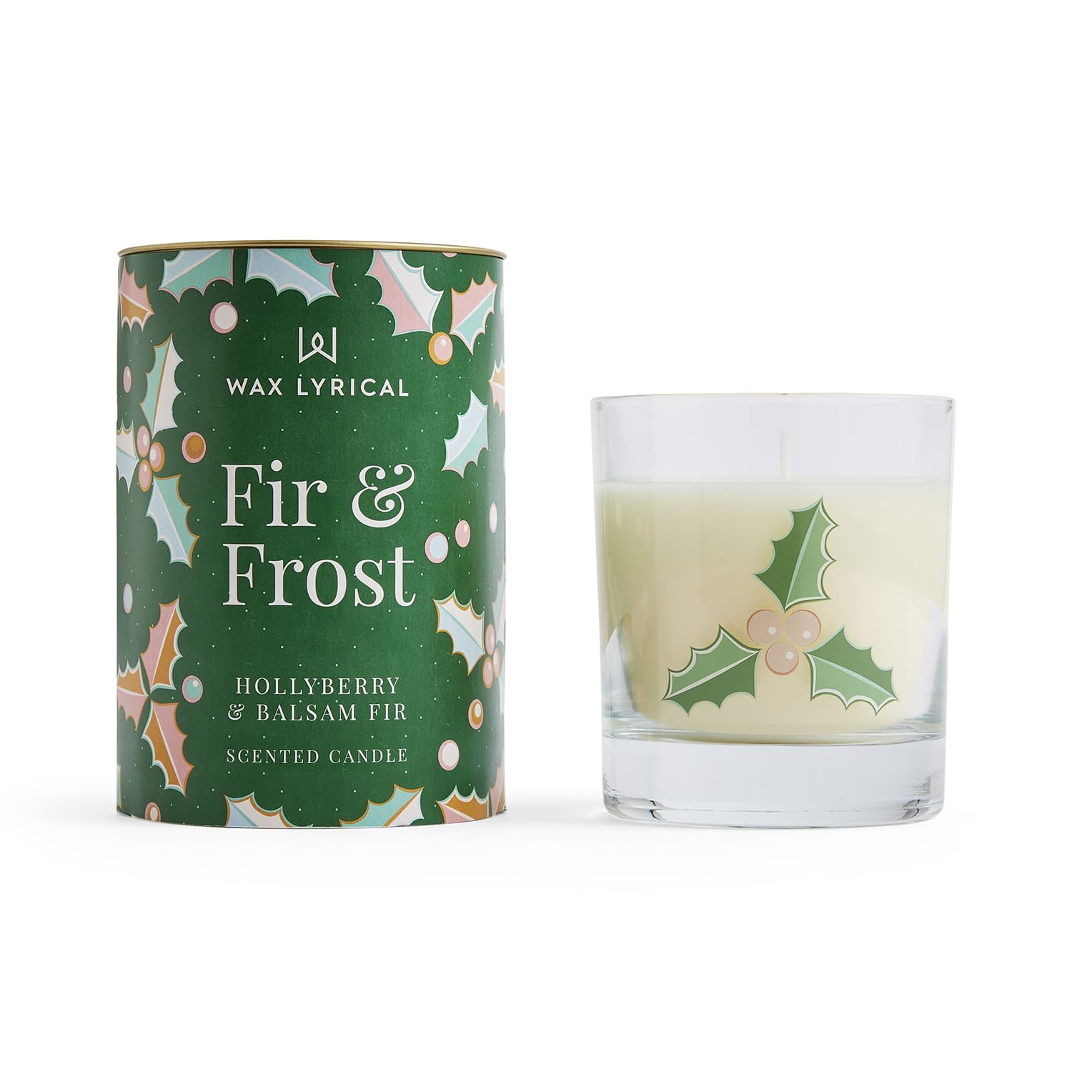 Wax Lyrical Fir & Frost Candle, Up to 42hrs, Ivory